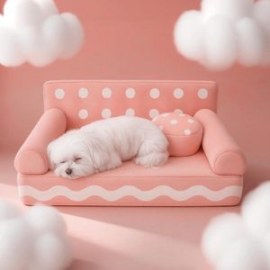 Premium graziosi biscotti a forma di divano per gatti con cuscino morbido di supporto divano per cani con copertura rimovibile 24 pollici disponibile - Product Image 3