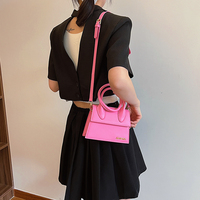 Bolso de Mano Cruzado Cuadrado Pequeño y Elegante de Color Sólido con Bolsillo para Teléfono, Estilo Nuevo