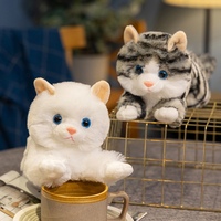 Simulation de chat en peluche Ragdoll Siamois Birman British Shorthair Chat Américain Exotique Shorthair Persan Animal en peluche Poupée Enfants