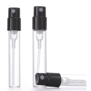 Frascos de atomizador de fragrância, testador de frascos de 2ml, garrafa de perfume com spray de névoa fina