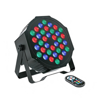 Projecteur PAR LED RGB 36 lumières professionnel avec télécommande RF pour éclairage de scène, mariages, fêtes à domicile et discothèques