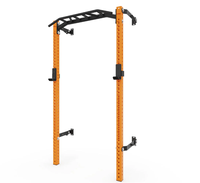 Rack de squat mural multifonctionnel commercial pliable pour la maison et la salle de sport avec barre de traction multi-positions