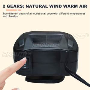 Chauffage et Refroidissement Portable 2-en-1 pour Voiture 12V/24V – Ventilateur Chauffant et Dégivreur Noir en ABS pour Neige et Givre - Product Image 4