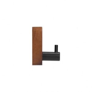 WEKIS Gancho de Pared Creativo Nórdico de Madera de Nogal Negro, Gancho Metálico para Abrigos, Decoración de Baño, Ecológico y Multifuncional - Product Image 3