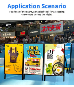 Un soporte de cartel con marco LED Publicidad Pavimento Acera Soporte de exhibición Caja de luz con marco LED para publicidad - Product Image 5