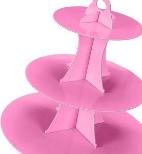 Support à cupcakes DAMAI à 3 niveaux, support à cupcakes DIY à étages pour présentoirs de desserts, décoration d'anniversaire, fête du thé florale - Product Image 5