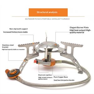 屋外用ガスコンロ 家庭用調理 ポータブル 折りたたみ式 小型バーナー ブタン キャンプ用ガスストーブ - Product Image 2
