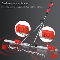 Polisseuse de Béton Électrique Niveau Vibration de Sol Règle Mortier Vibrateur Chape Machine de Nivellement de Béton 21V 1m-2m