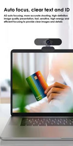 Webcam Plug and Play pour ordinateur de bureau et portable, caméra dédiée au <span class=keywords><strong>streaming</strong></span> en direct, caméra HD avec microphone, mini caméra pour ordinateur - Product Image 2