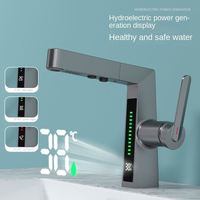 Nouvelle innovation affichage numérique intelligent tirer le robinet en nid d'abeille barboteur douche eau tirer le robinet