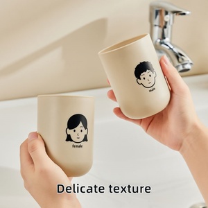 Caja de Almacenamiento de Cepillos de Dientes Portátil de Plástico con Diseño de Dibujos Animados, Vaso para Enjuague Bucal, Portavasos para el Hogar - Product Image 2