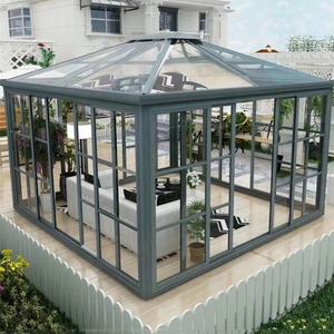 โรงงานราคา Prefab Bioclimatic กระจกนิรภัยและชุด Conservatory Solid หลังคา Sunroom อลูมิเนียมสวนฤดูหนาวสีเขียว House - Product Image 5