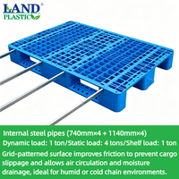 Palette en plastique HDPE standard 1200*800mm à 4 voies, compatible avec les systèmes de rayonnage mondiaux, les conteneurs et les entrepôts automatisés, pour une logistique optimisée