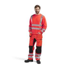 Blaklader-155218115599C64 Hi-Vis กางเกงยางยืดสีแดง/ดำ-7330509663813ชุดทำงาน HI-VIS - Product Image 3