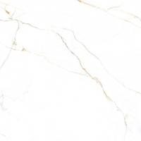 Carreaux de sol en porcelaine imitation marbre blanc veiné or de Foshan, 1200x1200, carreaux émaillés polis pour sol et mur de salle de bain