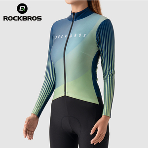 ROCKBROS 도매 Mtb 사이클링 저지 남성용 여성용 긴 소매 자전거 승화 인쇄 사이클링 저지 - Product Image 5