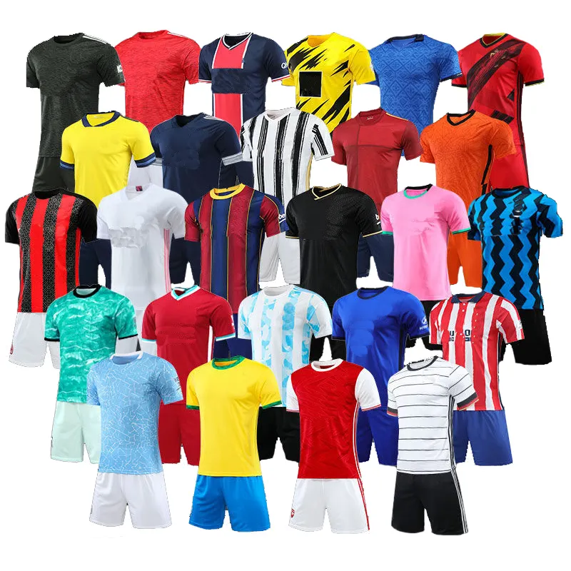 Voetbal Jersey Sets Voetbal Kits 21/22 Thaise Kwaliteit Originele Uniform Club Jersey Voetbal Shirt