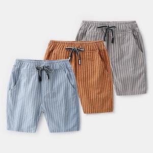 Pantalones Cortos Casuales con Tirantes de Algodón a Rayas para Niños, Producto Top 10 en Ventas en China - Product Image 1
