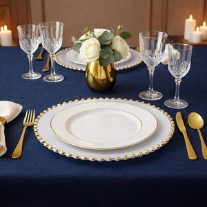 Assiettes et bols jetables en plastique PS écologiques, design minimaliste personnalisé, résistants au lave-vaisselle, technique de pigmentation de la forme pour les fêtes - Product Image 4