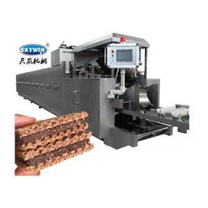 Festival price 90-270kgs/h wafer production line biscuit wafer line waffle biscuit making machine biscuit making small machine