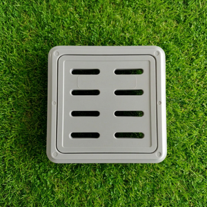 Couvercle de regard carré en composite ondulé FRP 18x18 gris, qualité ingénieur, capacité de charge 5-T - Product Image 1