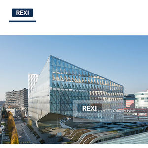 Mur-rideau extérieur commercial et résidentiel, centres commerciaux, hôtels, complexes mixtes - Façade en verre de devanture de magasin en aluminium durable - Product Image 4