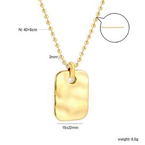Wholesale Customizable <b>Necklaces</b> Blank Engrave 18K <b>Gold</b> Plated Stainless Steel Jewelry Circle Round <b>Coin</b> Pendant <b>Necklace</b> - Product Image 5