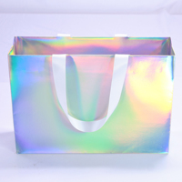 Fourniture directe d'usine emballage cosmétique pliant personnalisé parfum cadeau argent emballage réfléchissant sac en papier et boîte en papier costume