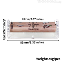 HORNET 78MM Acrylique En Plastique Cigarette Rouleau Blanc Transparent Base Vert Hornet Rouleau Tissu