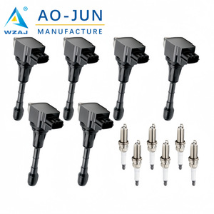 Ao-Jun Ignition Coil Assembly UF550 22448ja10c With Spark <b>Plugs</b> For Nissan Infiniti QX60 3.5 V6 - Product Image 1