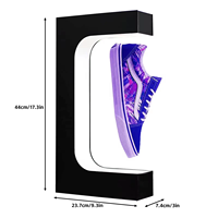 Présentoir rotatif lumineux en acrylique pour chaussures à lévitation magnétique, vitrine pour baskets sur supports d'affichage à lévitation magnétique