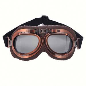 Gafas de Sol Retro para Motocicleta, de Alta Calidad, Clásicas, Antipolvo, Vintage, Ovaladas, para Piloto, Estilo Steampunk, para Casco de Cobre - Product Image 2