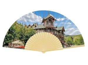 Factory Direct Hot Summer Outdoor White Wedding <b>Gift</b> Custom Design Printed Bamboo Crafts Fan with Plastic Handle Hot Promotion - Product Image 5
