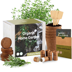 Seuil <span class=keywords><strong>de</strong></span> fenêtre <span class=keywords><strong>Balcon</strong></span> Cuisine Pots <span class=keywords><strong>de</strong></span> tourbe compostables Ensemble d'outils biologiques Kit <span class=keywords><strong>de</strong></span> démarrage d'herbes culinaires d'intérieur - Product Image 1