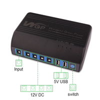 大容量便携式移动应急电站USB 5V DC 12v多输出DVR发光二极管电源