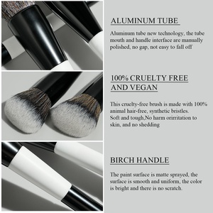 Ensemble de 13 pinceaux de maquillage roses, pinceaux pour fond de teint, fard à paupières, crème, pinceaux à biseau, logo personnalisé, poils synthétiques de haute qualité, outils cosmétiques - Product Image 2