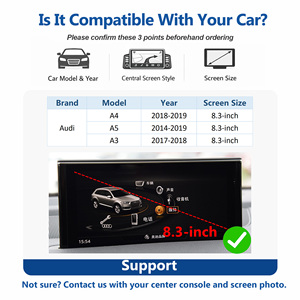 Écran vidéo Android pour voiture sans fil Apple CarPlay Android Auto <span class=keywords><strong>Audi</strong></span> A1/A3/A4/A5/A6/A8/<span class=keywords><strong>Q2</strong></span>/Q3/Q5/Q7/S4/S5/<span class=keywords><strong>MMI</strong></span>/MIB 1 an - Product Image 5