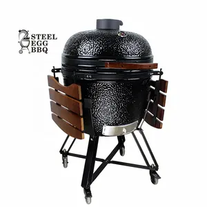 SEB KAMADO/钢蛋烧烤烟熏碳铸铁烤架硬木木炭烧烤、旋转烧烤、粘土烤箱板车