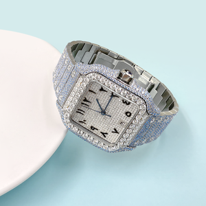 <span class=keywords><strong>Orologio</strong></span> Meccanico <span class=keywords><strong>Automatico</strong></span> con Moissanite VVS Premium, Quadrante Rettangolare, Cinturino in Acciaio Inossidabile, <span class=keywords><strong>Orologio</strong></span> di Lusso Firmato - Product Image 6