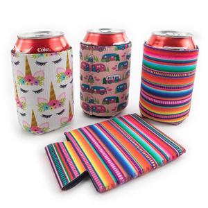 Manchon <span class=keywords><strong>en</strong></span> tissu XXWY <span class=keywords><strong>en</strong></span> gros avec base et couvercle rabattable pour canettes de soda et bouteilles de bière, style américain pour manchon de canette - Product Image 5