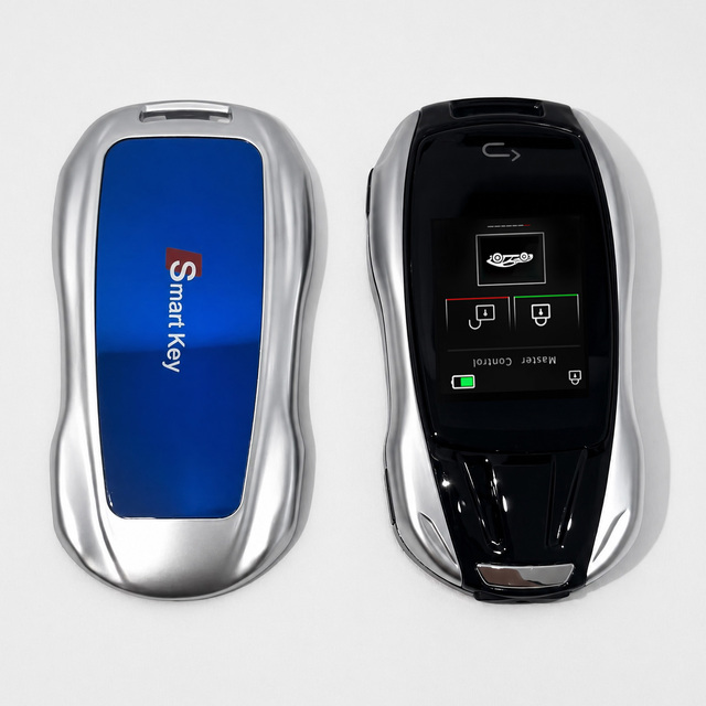 Smart Remote Car Key All in One Keyless Entry Auto Lock Unlock LCD Screen LED Display for Audi BMW Benz Toyota Vehicle Keys
