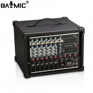 Professional Karaoke Equalizer Sound Live Mixer 8 10 12 16 Channel Professional Amplifier Audio Power Mixer For Stage Party