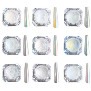 Oem variedad <span class=keywords><strong>de</strong></span> <span class=keywords><strong>colores</strong></span> transparente negro espalda tierra Aurora polvo para uñas belleza multidimensional Nail Art polvo - Product Image 2