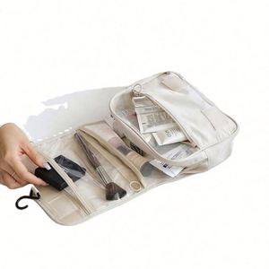Trousse de Maquillage de Voyage Suspendue en Polyester Imperméable avec Fermeture Éclair, Personnalisable avec Logo et Design - Product Image 5