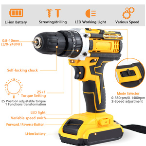 Perceuse sans fil AL55, prix d'usine, mini perceuse électrique 21V, batterie au lithium, kit d'outils électriques, qualité industrielle OEM, vitesse <span class=keywords><strong>variable</strong></span> - Product Image 6