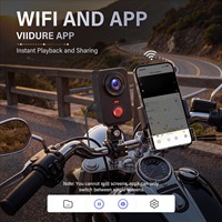 Caméra de tableau de bord pour moto 2K, double objectif, étanche, HD, portable, sans écran, WiFi, GPS, enregistreur de conduite