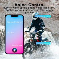 Casque de moto avec interphone Maxto M6S, interphone 1000M pour casque