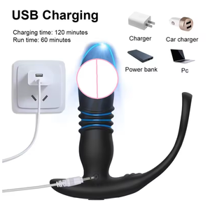 App-gesteuerter Prostata-Massager mit C-Ring, kabelloser Analvibrator, medizinischer Silikon-Butt-<span class=keywords><strong>Plug</strong></span> Sexspielzeug für Männer. - Product Image 5