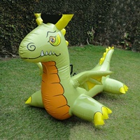 Dinosaure/Dragon gonflable Waterhan en PVC avec poignée pour piscine, usage extérieur, capacité 100-500 kg, moins de 5 passagers, modèle FAJ682I