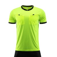 Großhandel Sublimations-Polyester Kurzarm-Trikots Professionelle Fußball-Spiel- und Trainings-Schiedsrichter-Uniform Set für Erwachsene
